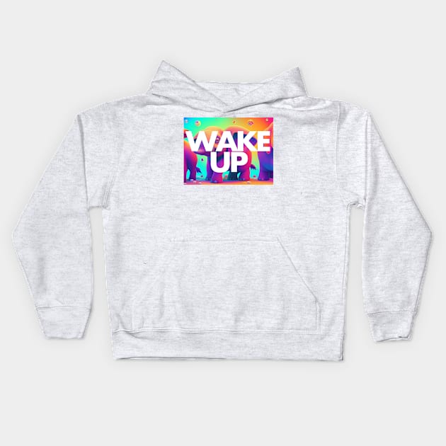 Wake up to adventure Kids Hoodie by Mr. Ray